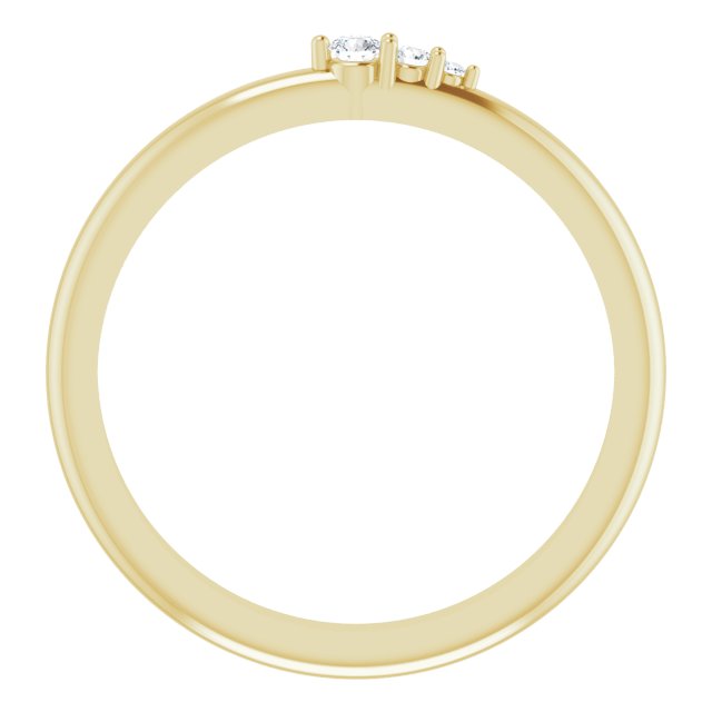14K .05 CTW Natural Diamond Graduated Stack Ring