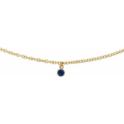 14K Natural Gemstone Bezel-Set Necklace