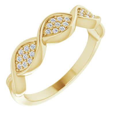 14K 1/10 CTW Natural Diamond Anniversary Band