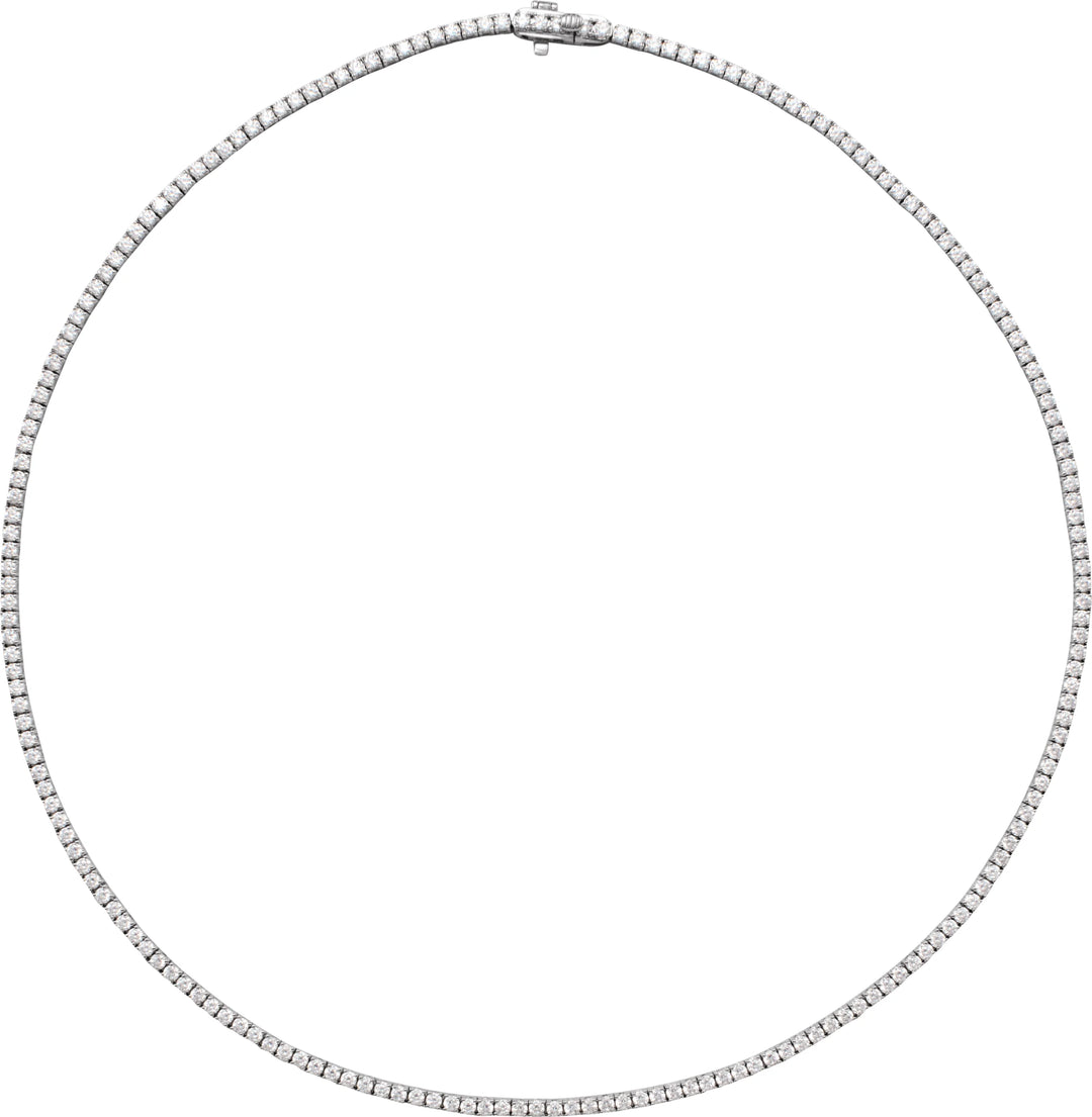 14K Classic Diamond Line Necklace