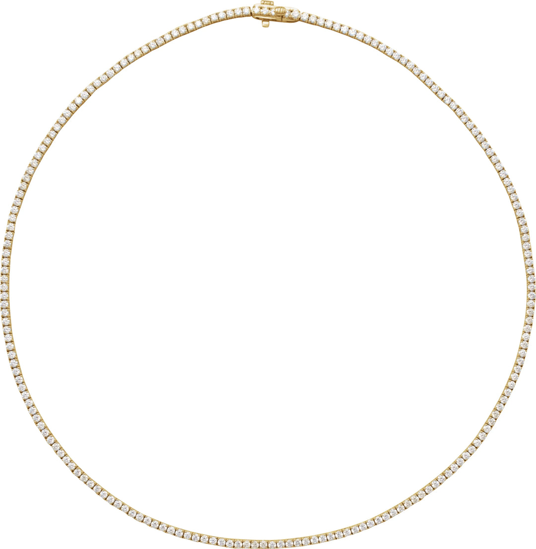 14K Classic Diamond Line Necklace