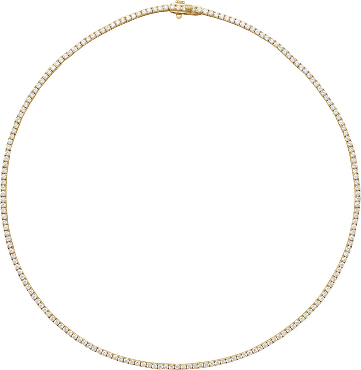 14K Classic Diamond Line Necklace
