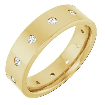 14K Gypsy-Set Diamond Band