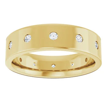 14K Gypsy-Set Diamond Band