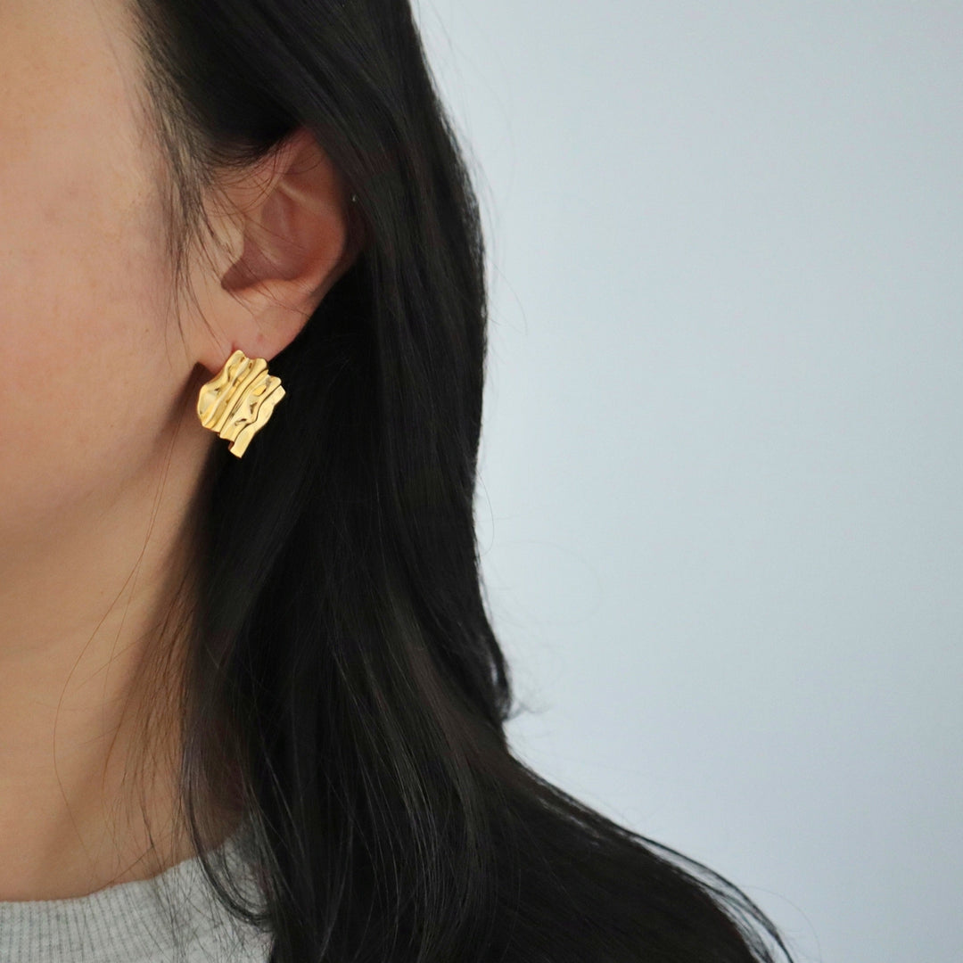 Wavy Statement Earrings