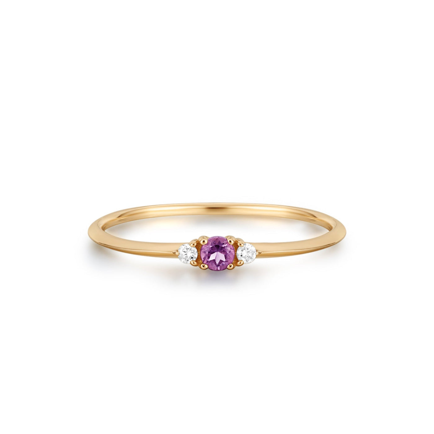 Evie | Amethyst & Diamond Ring