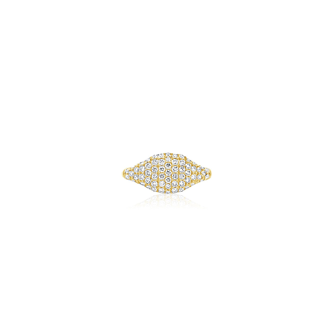 14K 1/2 CTW Natural Diamond Signet Pinky Ring