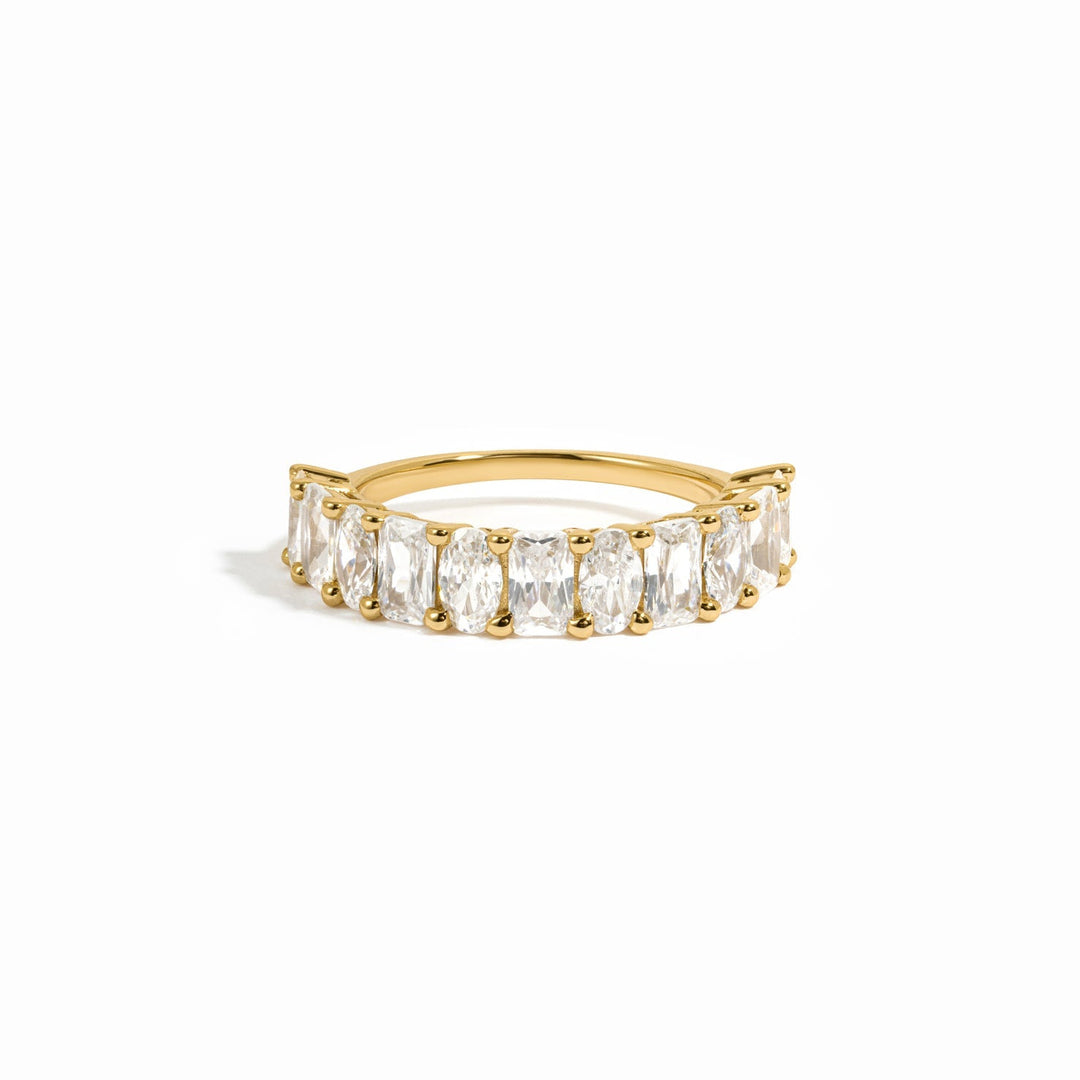 Alternating Oval &amp; Emerald-Cut Ring