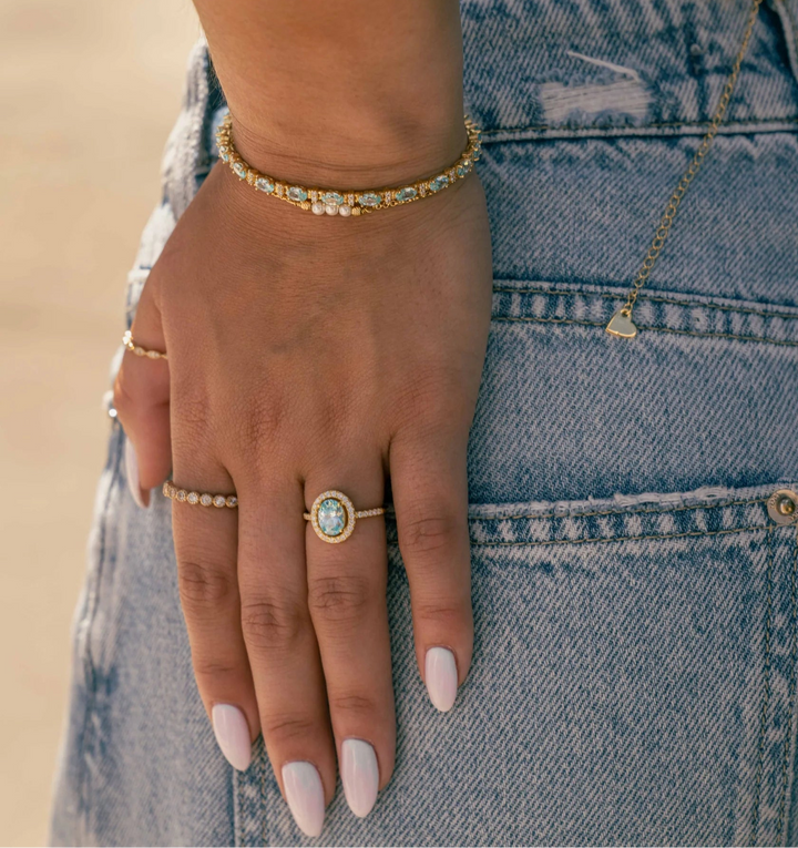 Aquamarine Tennis Bracelet-Embark Fine Jewelry