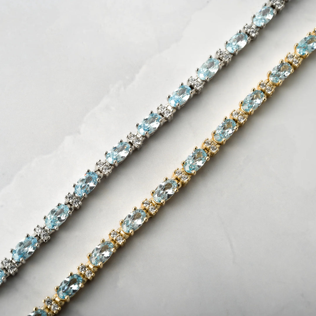 Aquamarine Tennis Bracelet-Embark Fine Jewelry