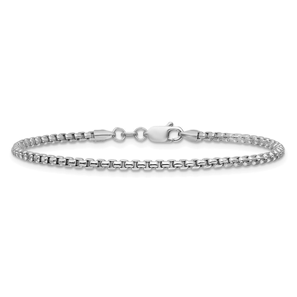 14K Semi-Solid Round Box Chain Bracelet