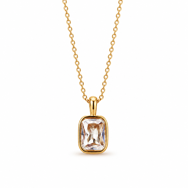 Radiant Bezel Chain Necklace