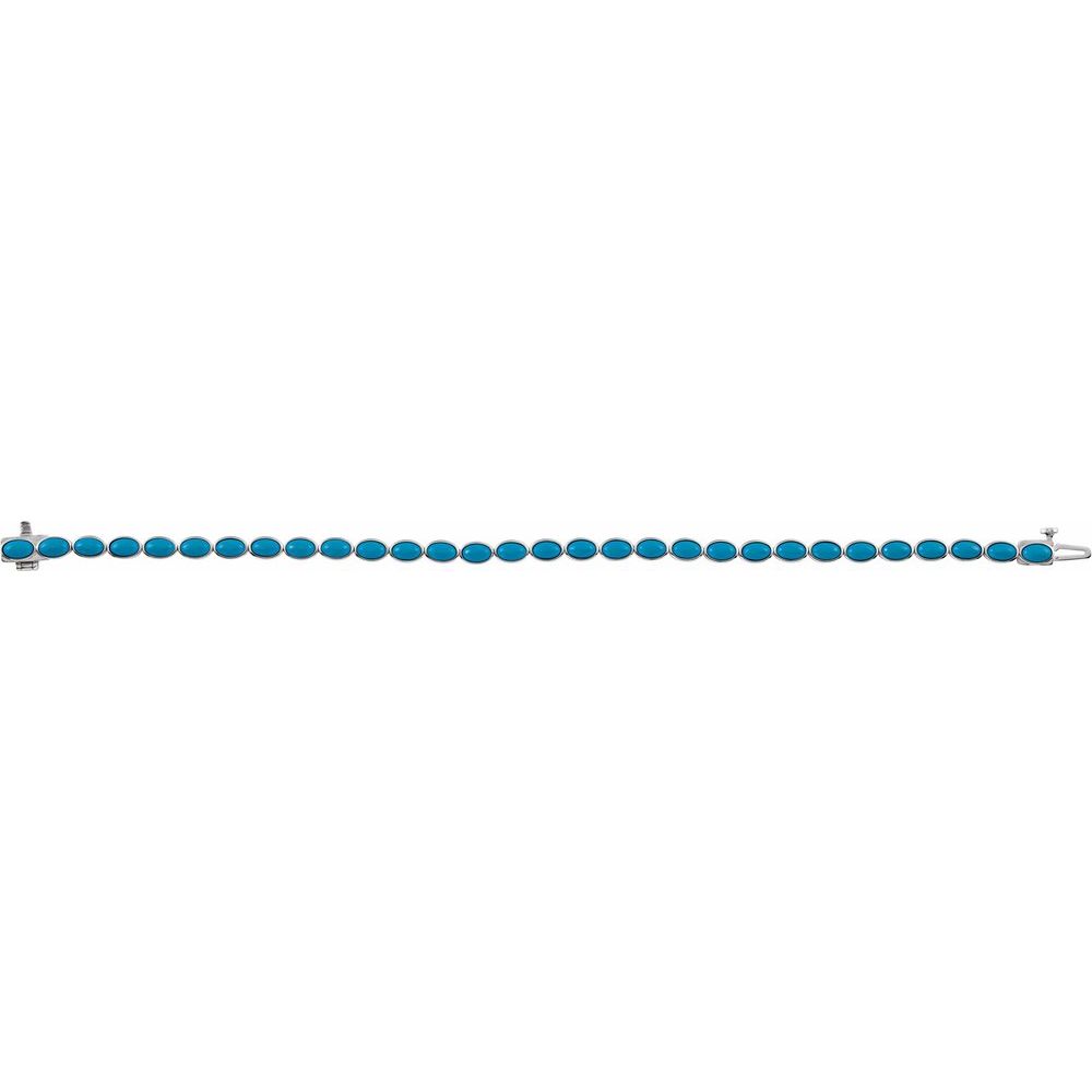 14K Natural Turquoise Line Bracelet
