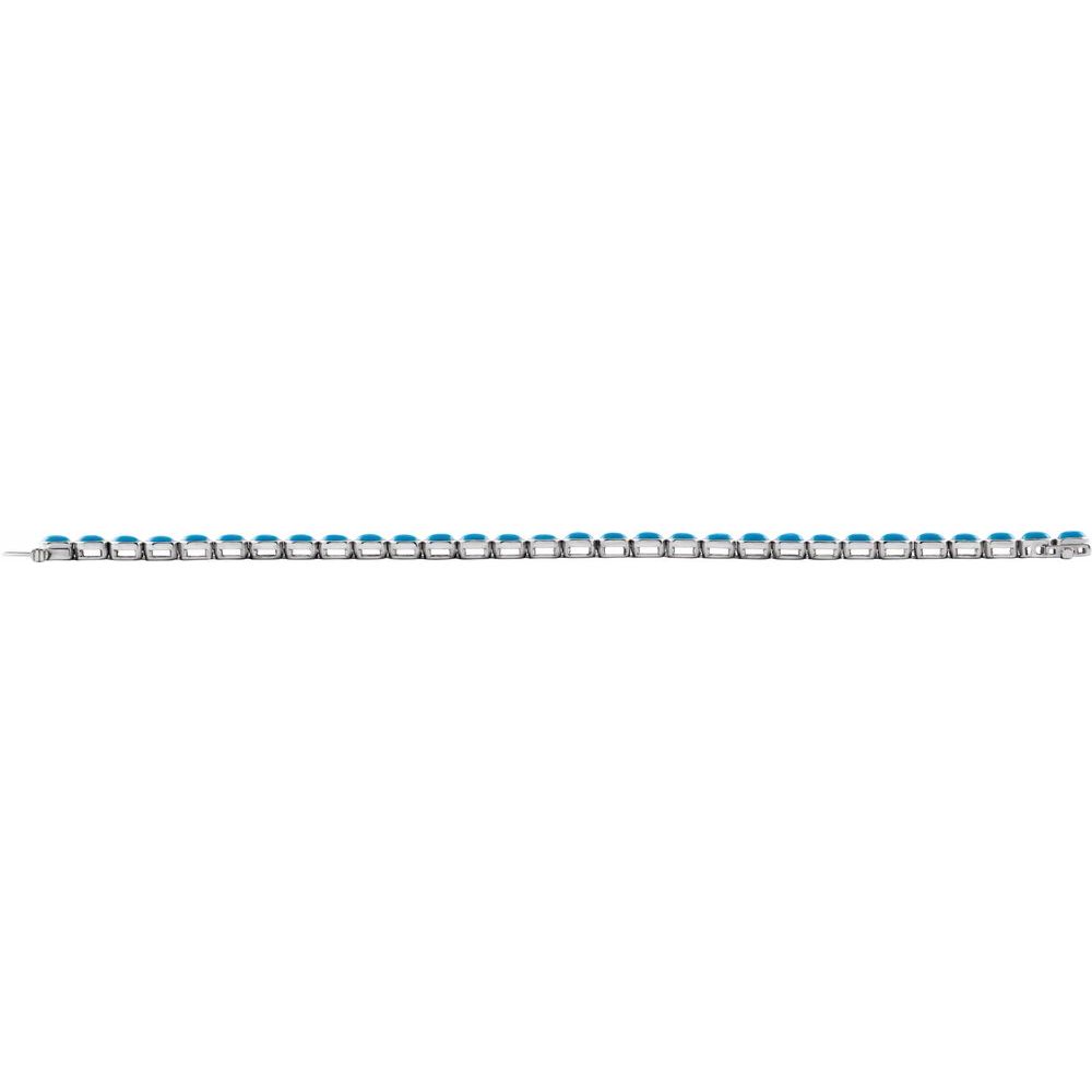 14K Natural Turquoise Line Bracelet
