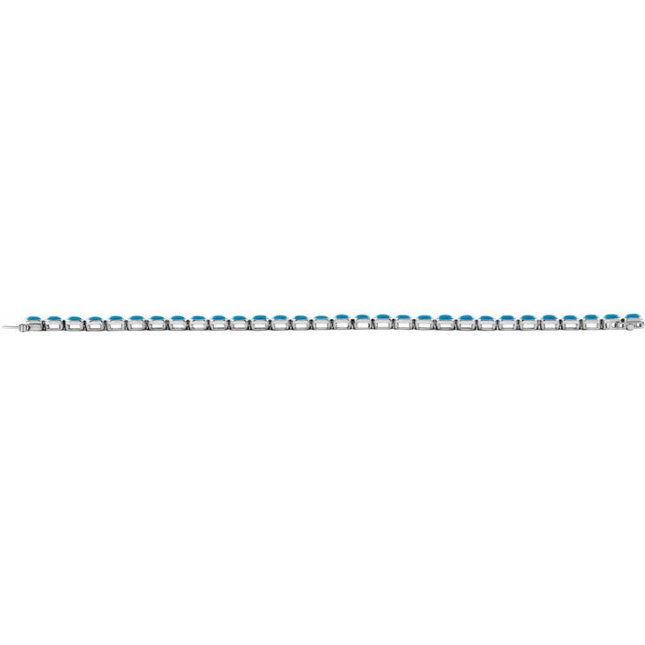 14K Natural Turquoise Line Bracelet