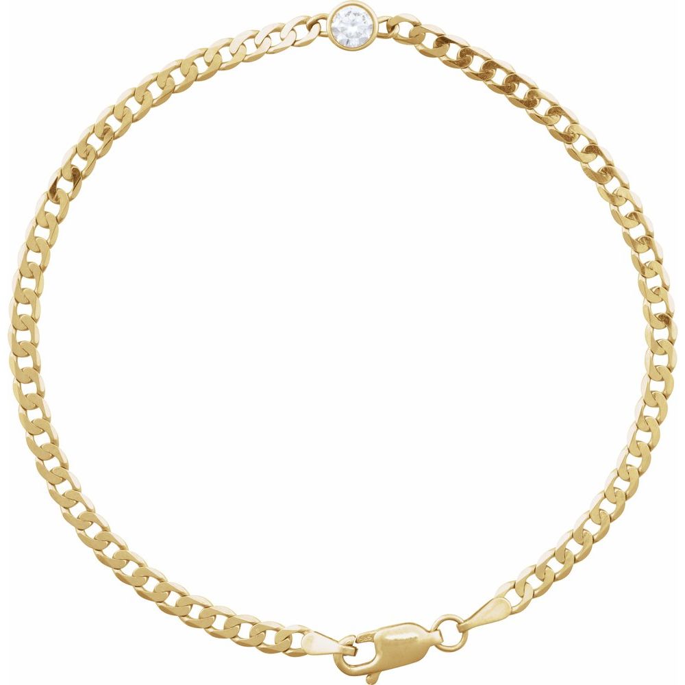 14K Diamond Link Bracelet