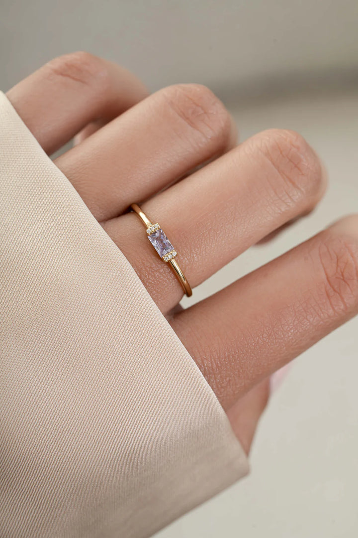 Baguette Birthstone Ring