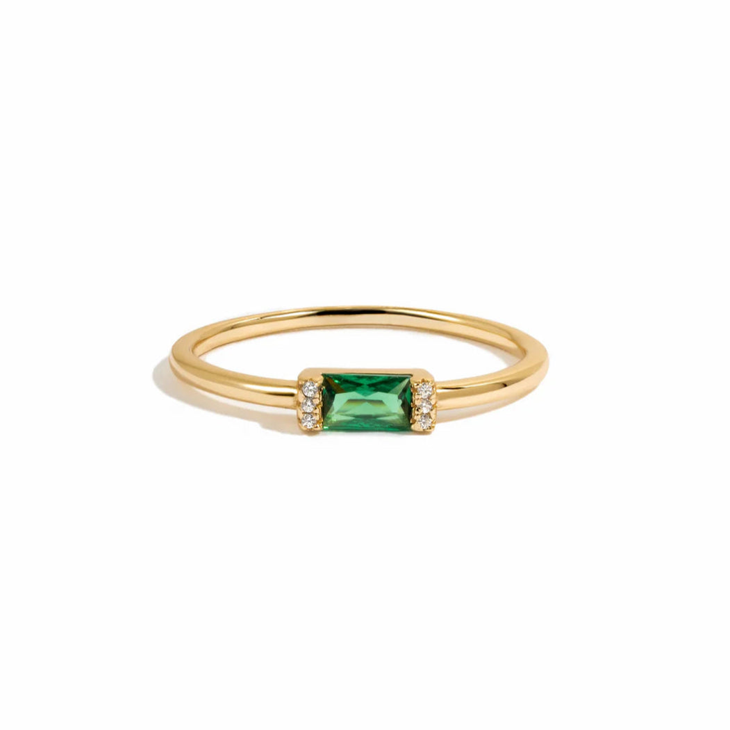 Baguette Birthstone Ring