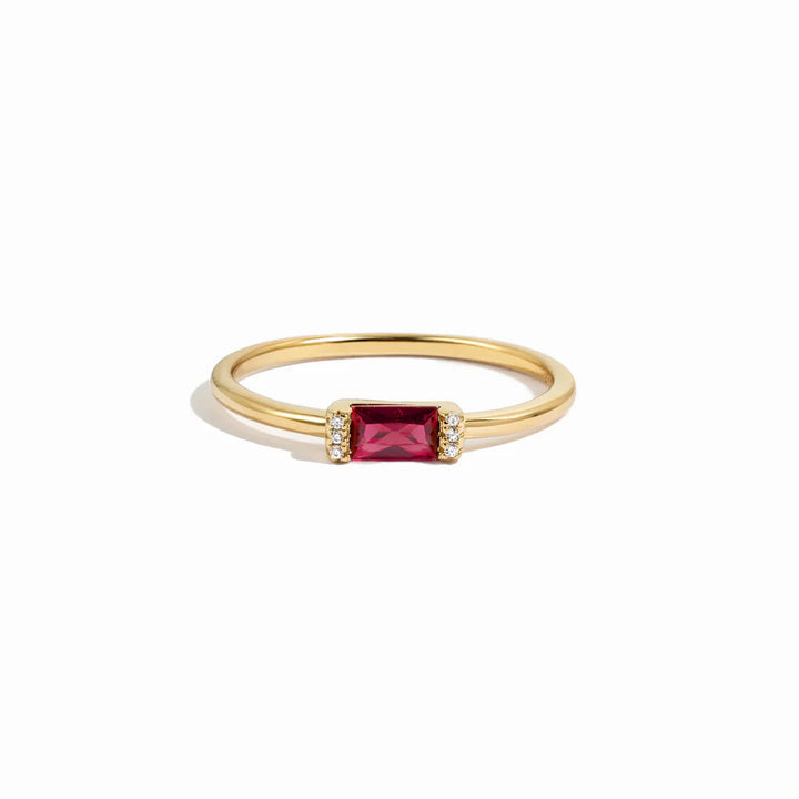 Baguette Birthstone Ring