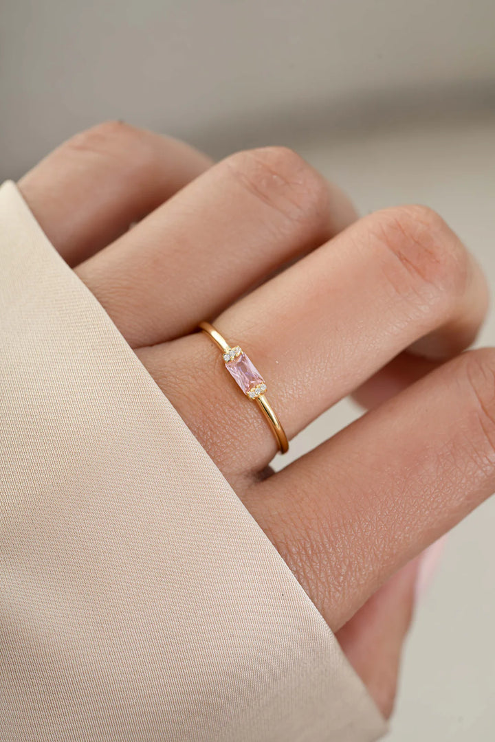 Baguette Birthstone Ring