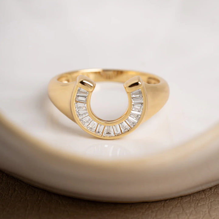 Baguette Horseshoe Ring