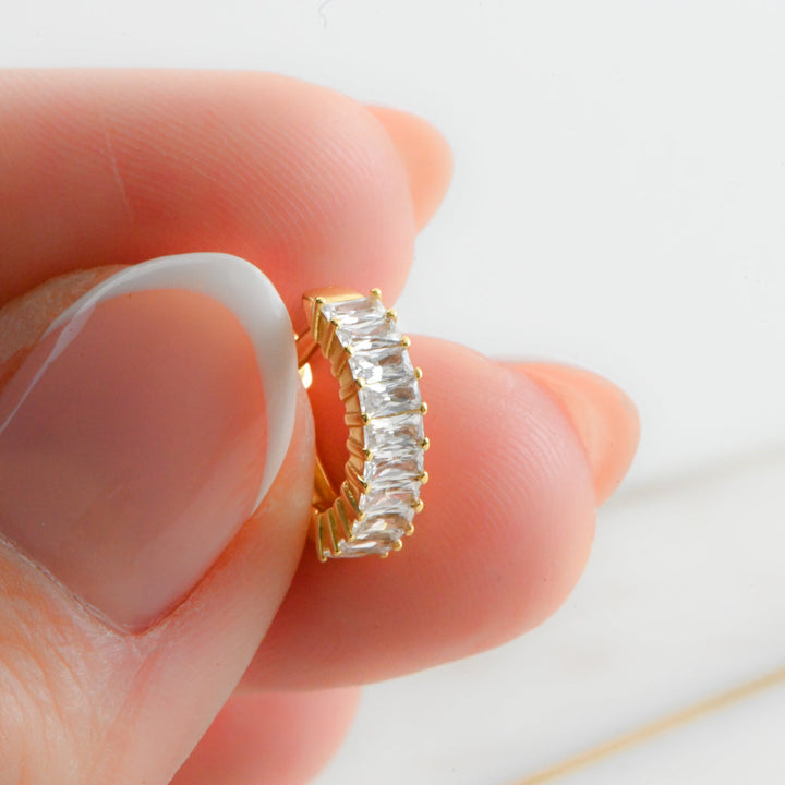 Baguette Huggie Hoops