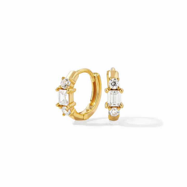 Baguette &amp; Round Mini Hoops