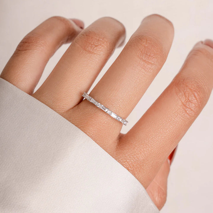 Baguette &amp; Round Stack Ring