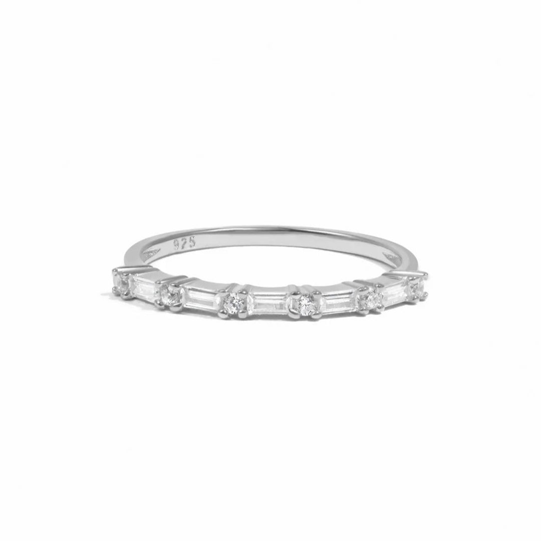 Baguette &amp; Round Stack Ring
