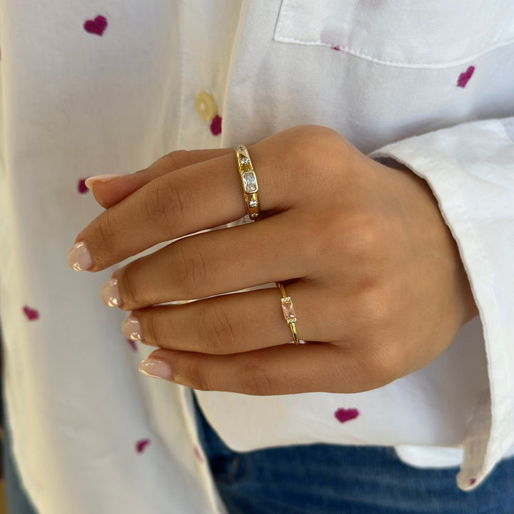 Baguette Birthstone Ring