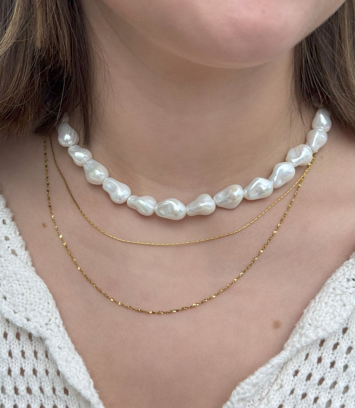 Baroque Shell Pearl Necklace