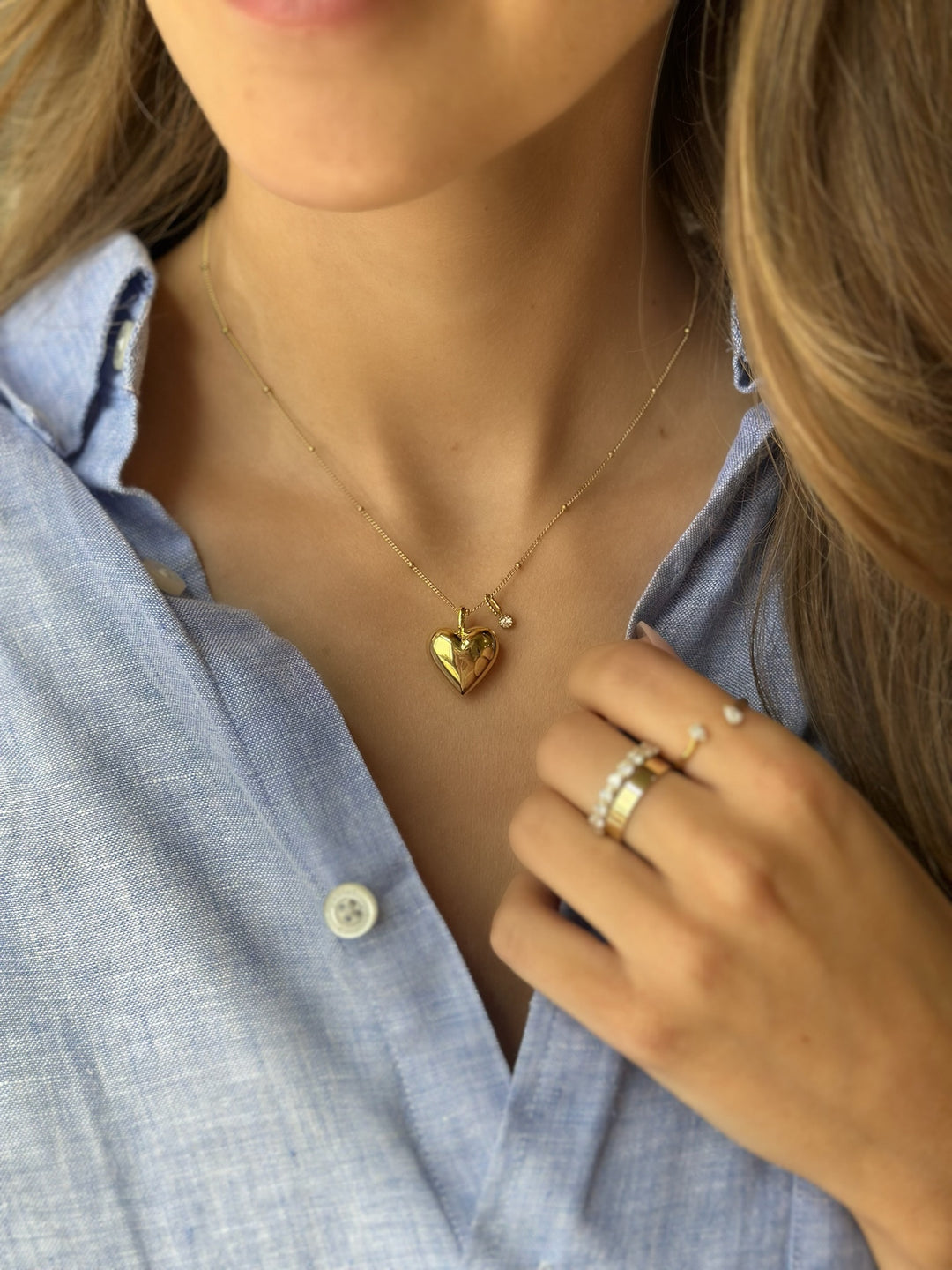 Beaded Bezel Charm