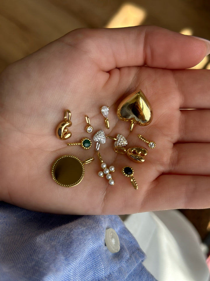 Beaded Bezel Charm