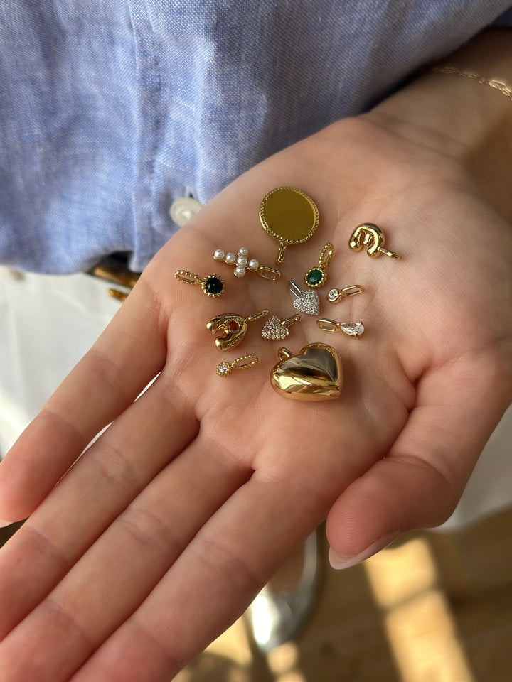 Beaded Bezel Charm