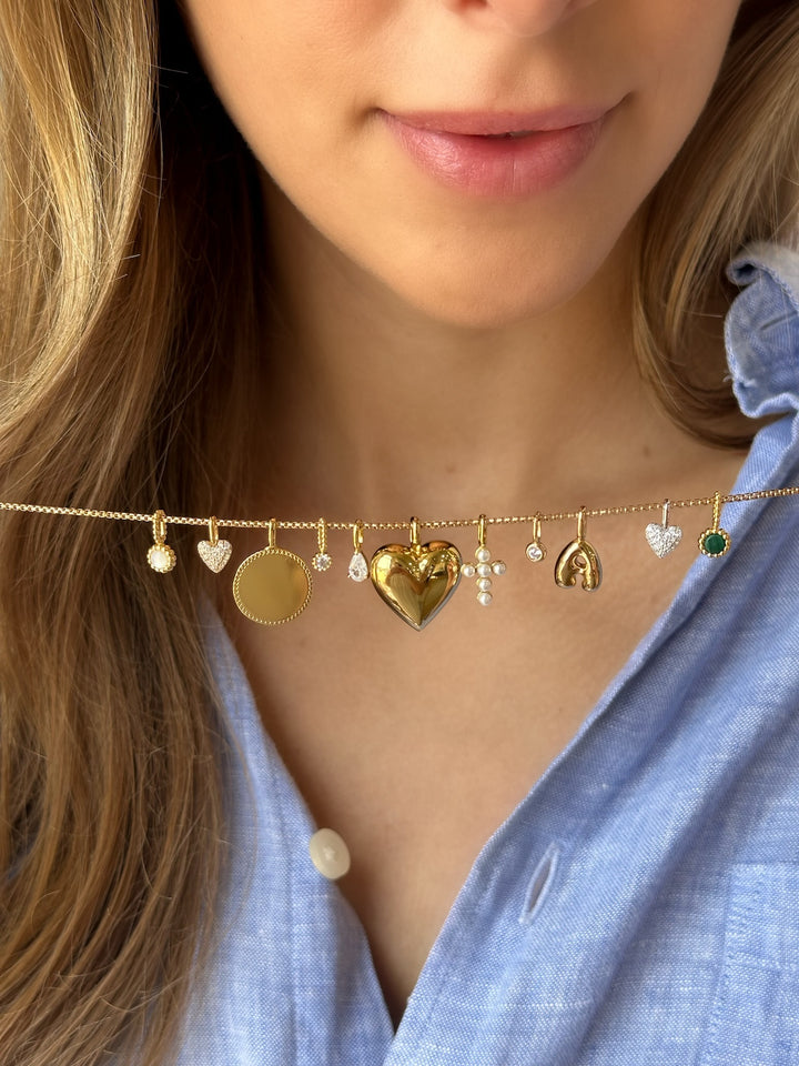 Beaded Bezel Charm