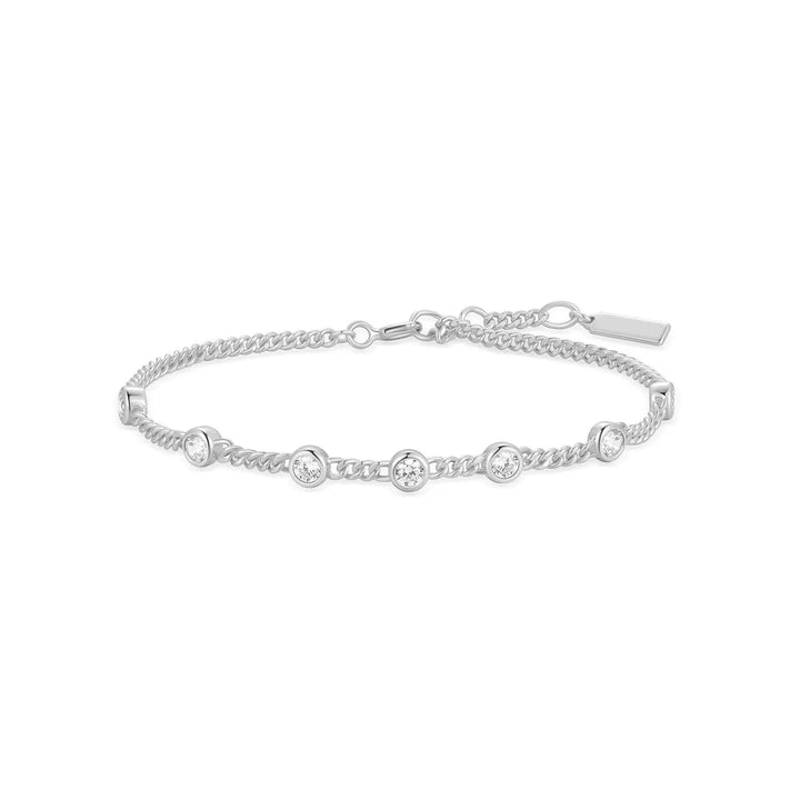 Bezel Curb Link Station Bracelet