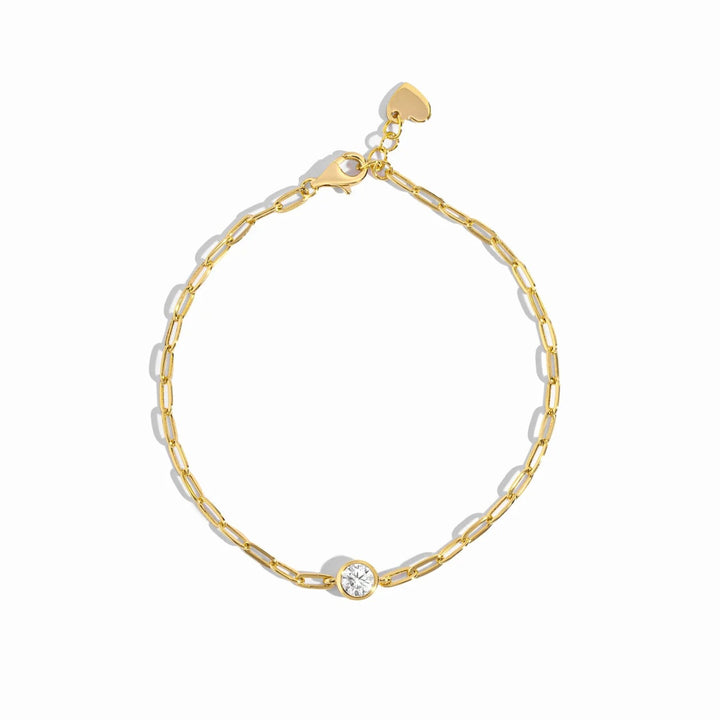 Bezel Paperclip Bracelet