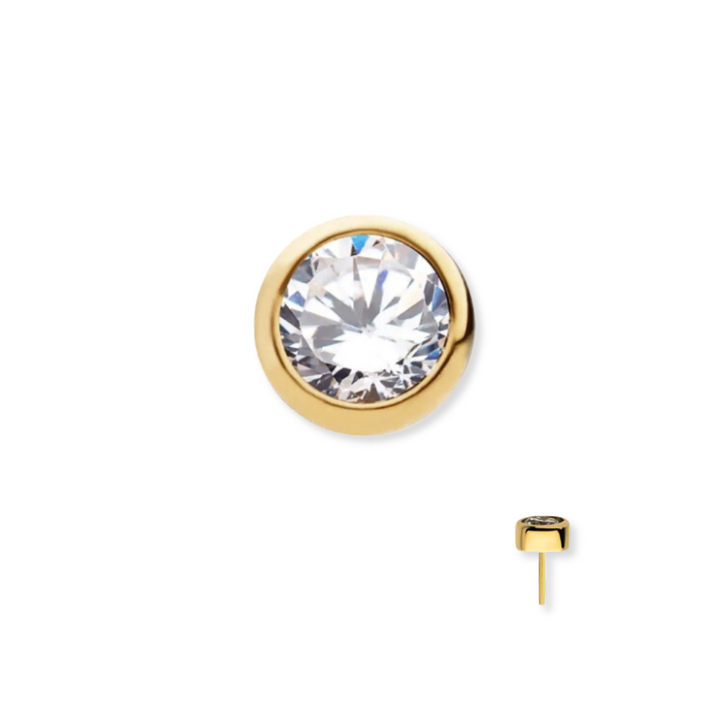 Bezel Swarovski Flat Back Stud