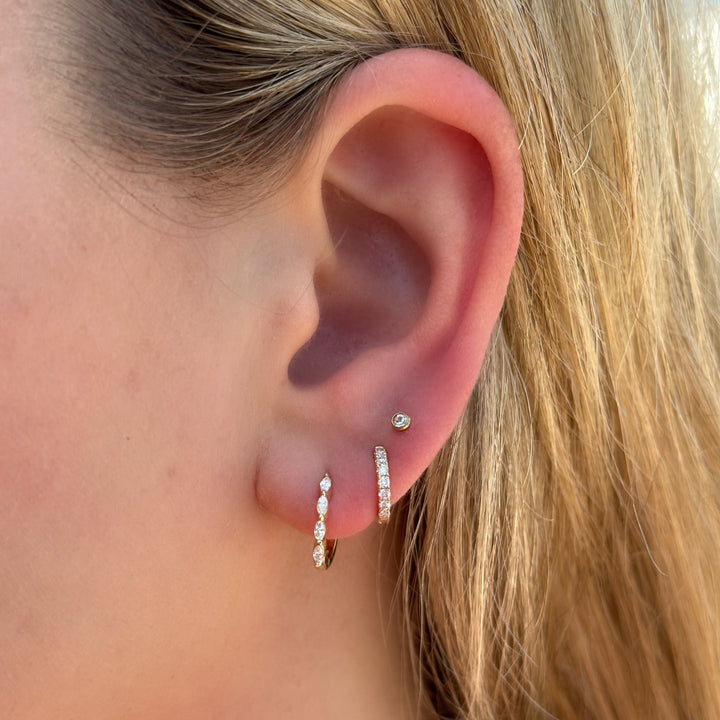 Bezel Swarovski Flat Back Stud