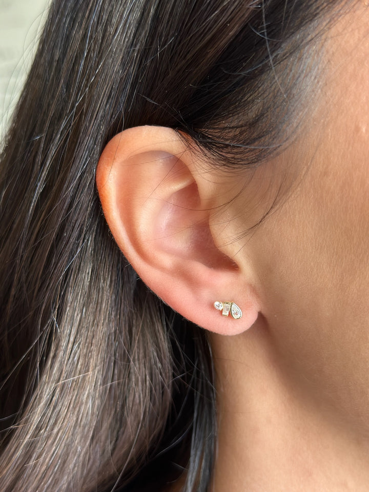 Bezel Trio Stud