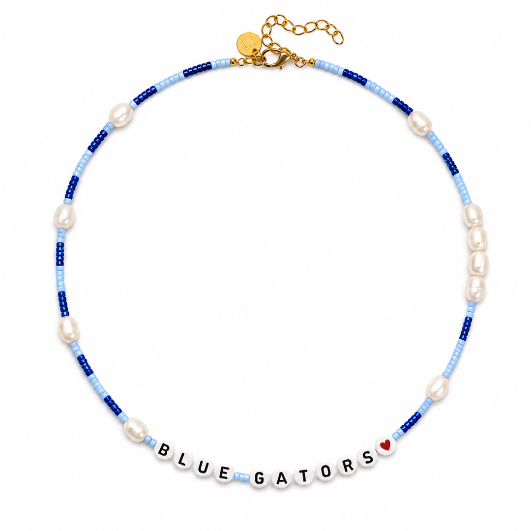 Gameday Bead and Pearl Necklace