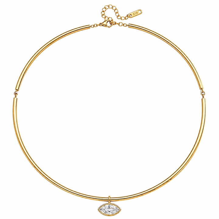 Bold Bezel Collar Necklace-Embark Fine Jewelry