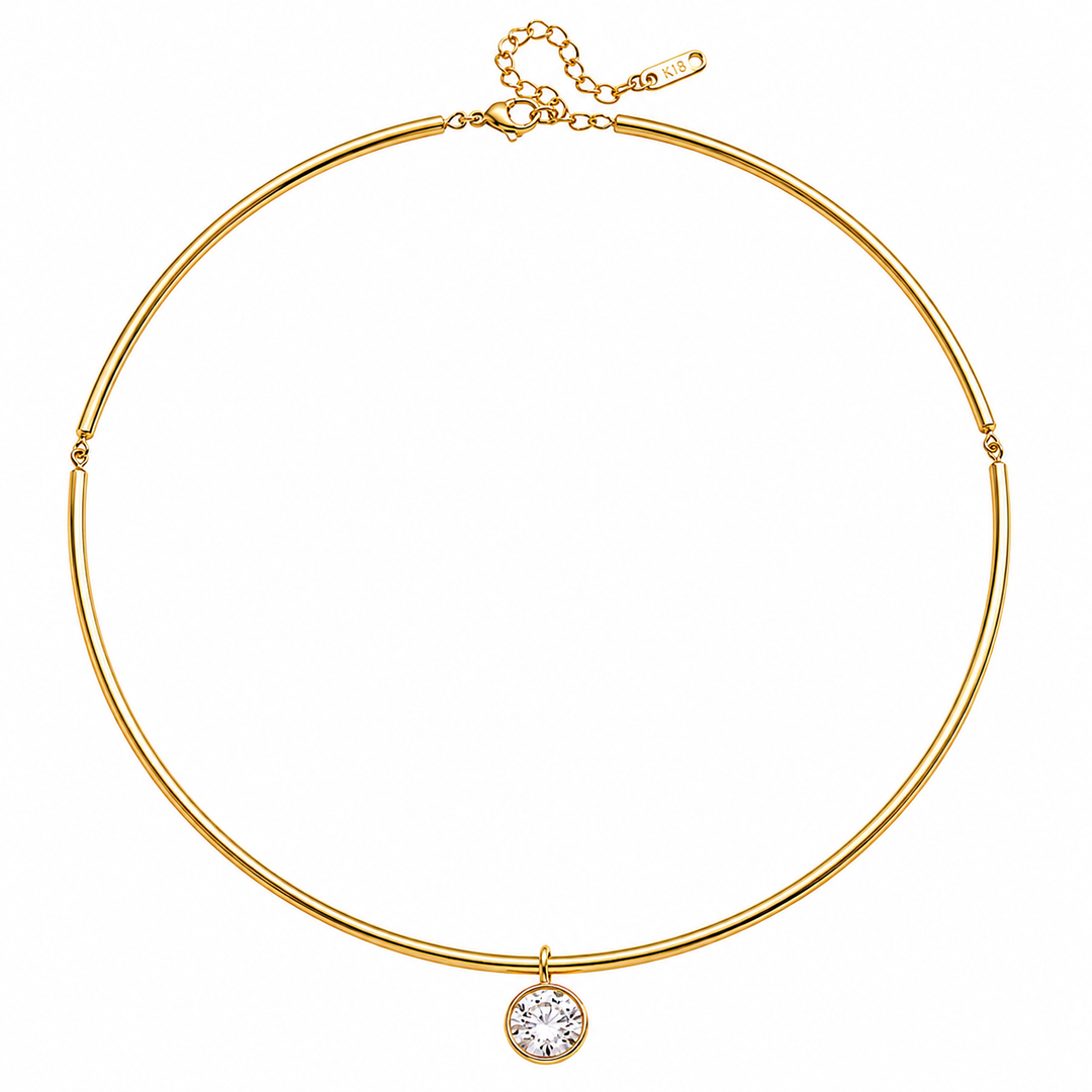 Bold Bezel Collar Necklace-Embark Fine Jewelry