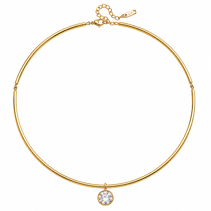 Bold Bezel Collar Necklace-Embark Fine Jewelry