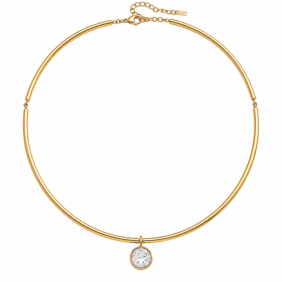 Bold Bezel Collar Necklace-Embark Fine Jewelry