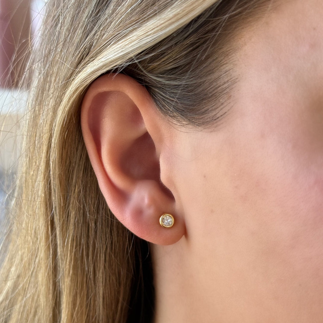 Bubble Bezel Studs