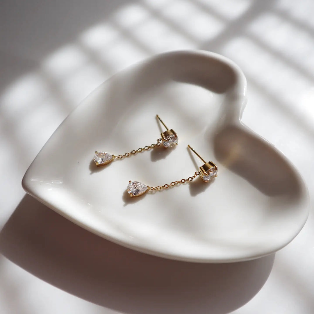 CZ Dangle Dainty Earrings