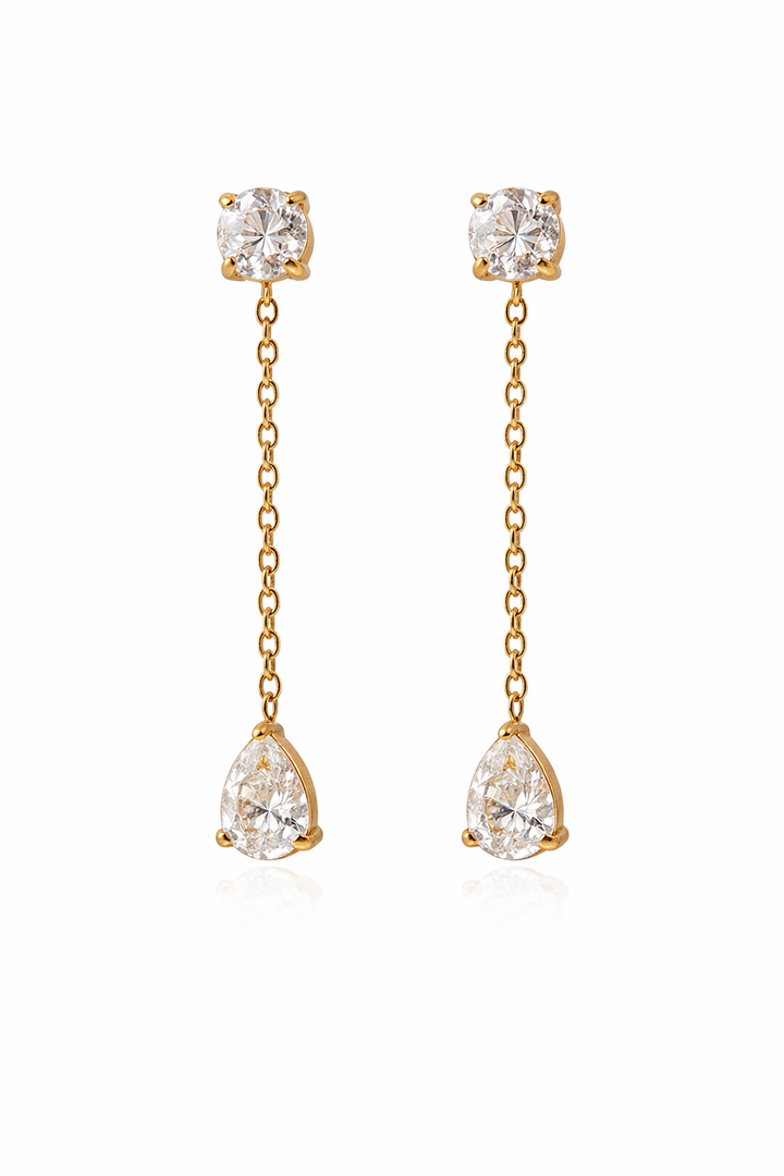CZ Dangle Dainty Earrings
