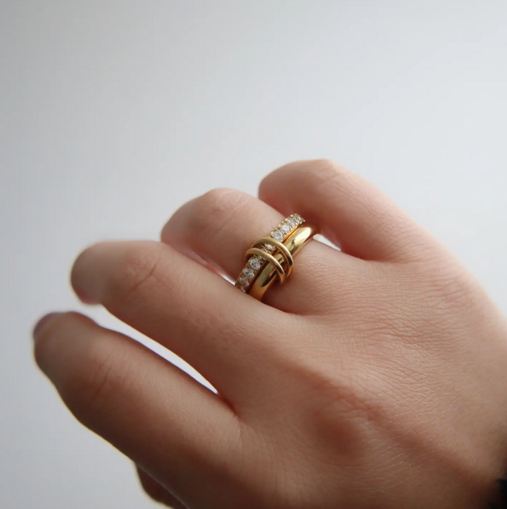 CZ Double Stack Ring