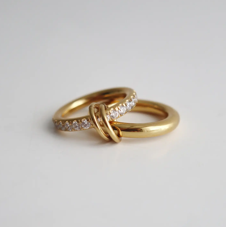 CZ Double Stack Ring